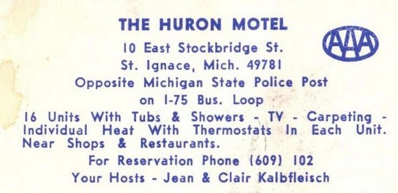 Huron Inn (Huron Motel) - Vintage Postcard